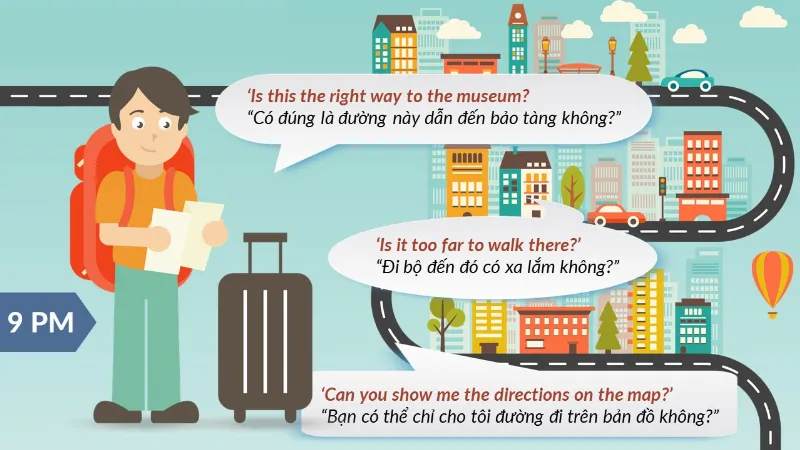 chỉ đường bằng tiếng anh