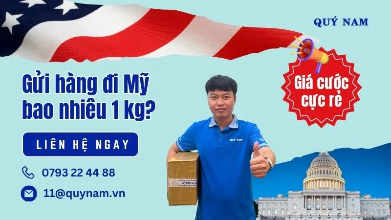 Gửi hàng đi Mỹ bao nhiêu 1 kg