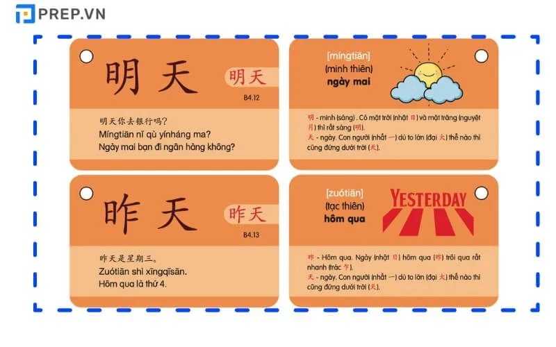 Học tiếng Trung thông qua bộ thẻ nhớ từ Flashcard có hình ảnh