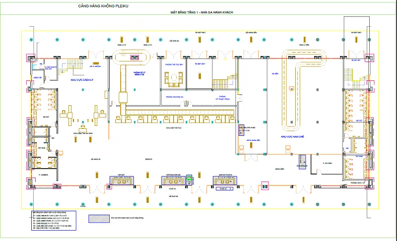 Sơ đồ tầng 2 Nhà ga hành khách của sân bay Pleiku