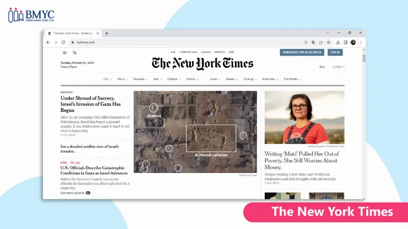 The New York Times đọc báo tiếng Anh