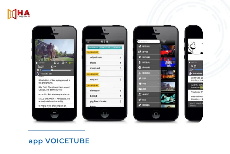 Ứng dụng nghe tiếng Anh VOICETUBE
