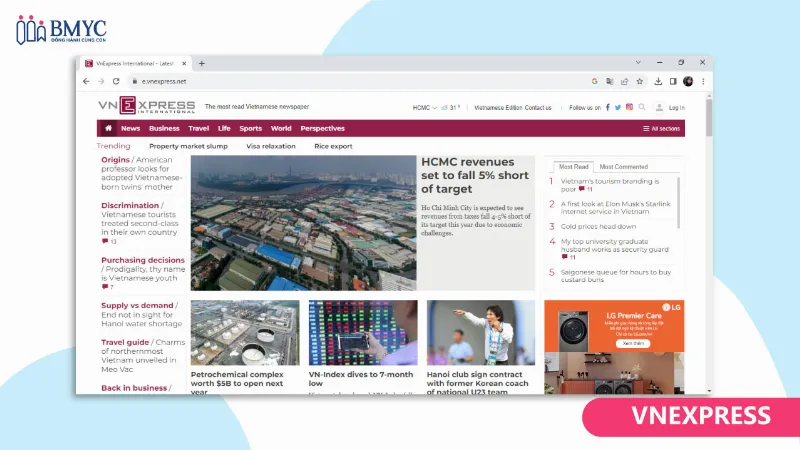 VNEXPRESS đọc báo tiếng Anh